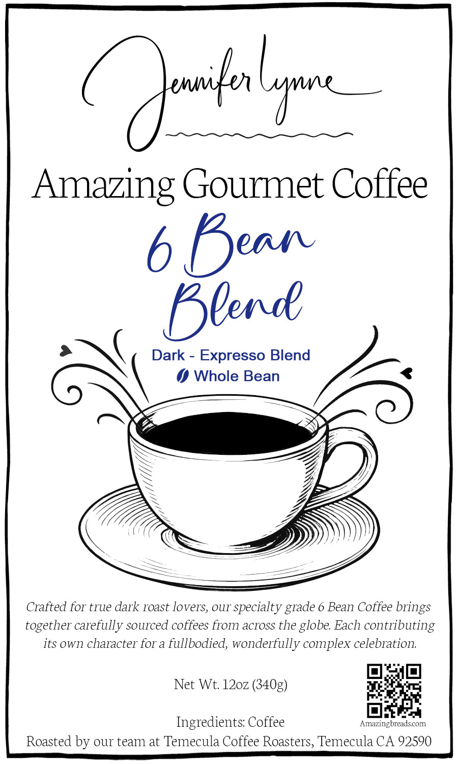 6 Bean Blend - Dark Roast, Expresso Blend