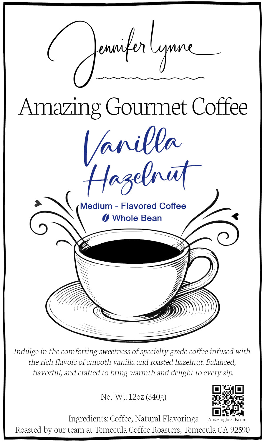 Vanilla Hazelnut - Medium Roast, Flavored Coffee